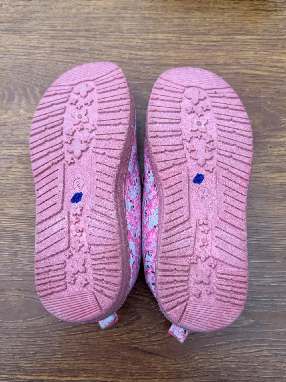 Simply Southern Flamingo Casual Shoes Girls Size 2 Pink Slip On